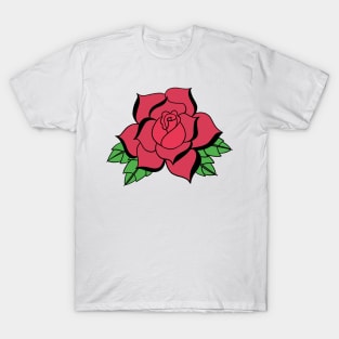 Traditional Tattoo Red Rose T-Shirt